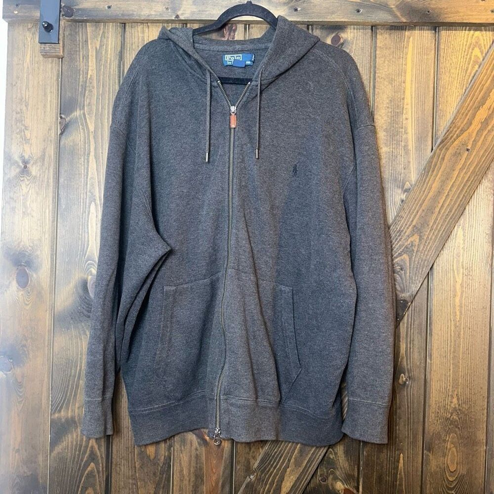 Polo Ralph Lauren Full Zip Hoodie Sweatshirt Ribbed